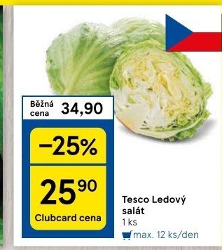 Salát ledový Tesco