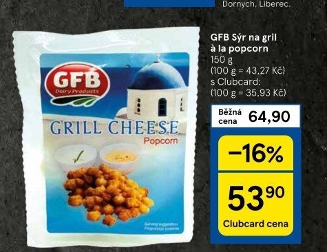 Sýr grilovací á la popcorn GFB