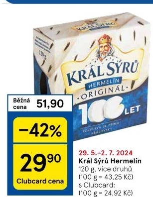 Sýr Hermelín Král sýrů