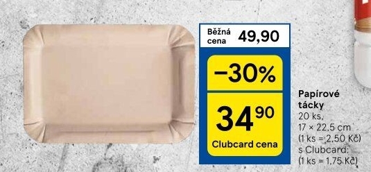 Tácky papírové