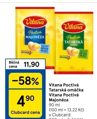 Tatarská omáčka poctivá Vitana
