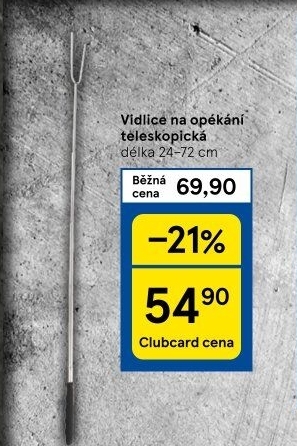 Teleskopická opékací vidlice