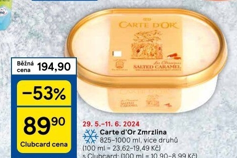Zmrzlina ve vaničce Carte D'