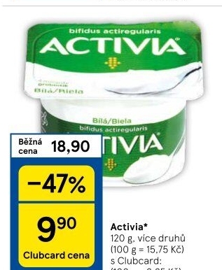 Bílý jogurt Activia Danone