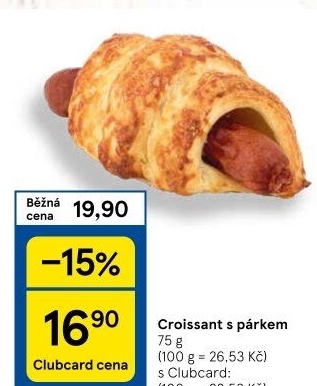 Croissant s párkem