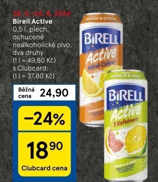 Nealkoholické pivo ochucené Active Birell