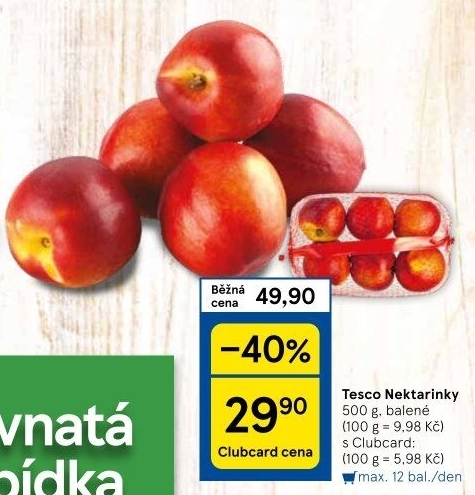 Nektarinky Tesco