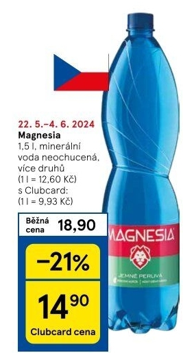 Přírodní voda Magnesia