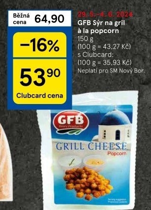 Sýr grilovací á la popcorn GFB