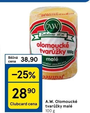 Sýr tvarůžky olomoucké A.W.