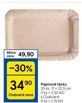 Tácky papírové