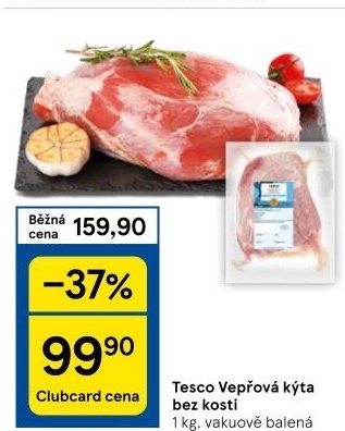 Vepřová kýta bez kosti Tesco