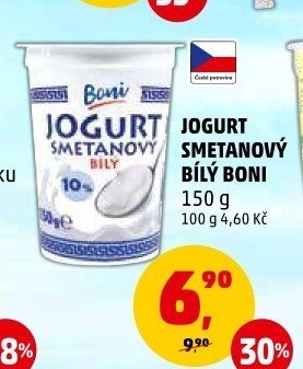 Bílý jogurt smetanový Boni