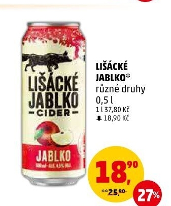 Cider Lišácké jablko Heineken