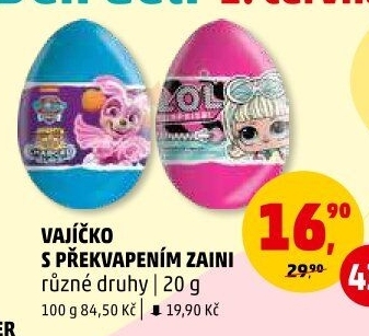 Čokoládové vajíčko s překvapením Zaini