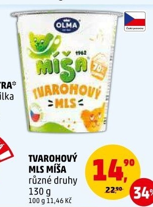 Dezert Tvarohový mls Míša Olma