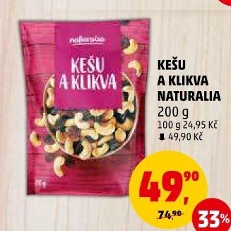 Kešu a klikva Naturalia