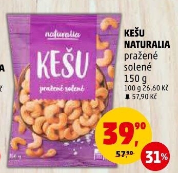 Kešu pražené Naturalia