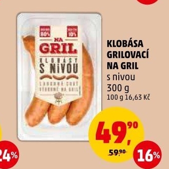 Klobása s nivou Na Gril Penny