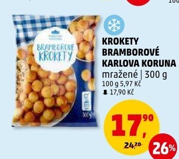Krokety mražené Karlova Koruna