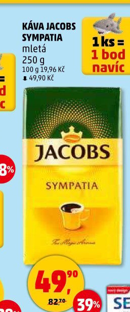 Mletá káva Sympatia Jacobs