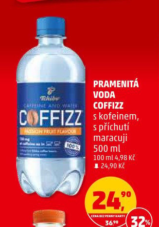 Ochucená voda kofeinová Coffizz Tchibo