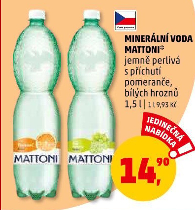 Ochucená voda Mattoni