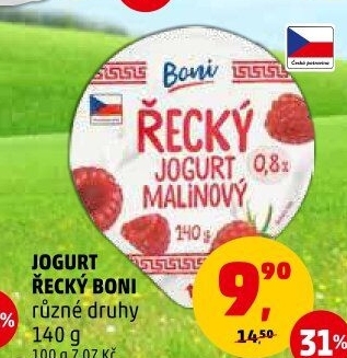 Ochucený jogurt řeckého typu Boni