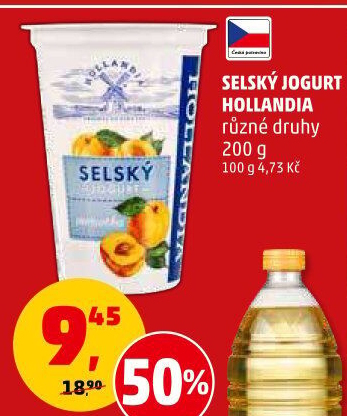 Ochucený jogurt selský Hollandia