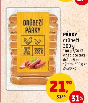 Párky drůbeží