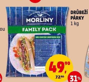 Párky drůbeží Morliny