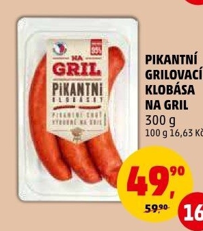 Pikantní klobása Na gril Penny