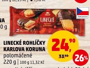 Rohlíčky linecké Karlova Koruna