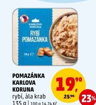 Rybí pomazánka Karlova Koruna