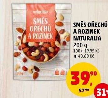 Směs sušeného ovoce a ořechů Naturalia