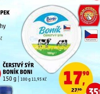 Sýr čerstvý Boník Boni