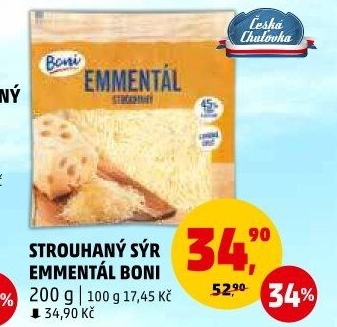 Sýr Ementál strouhaný Boni