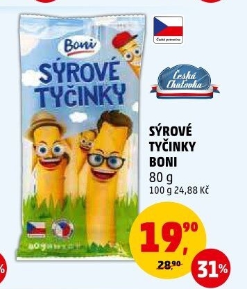 Sýrové tyčinky pro děti Boni