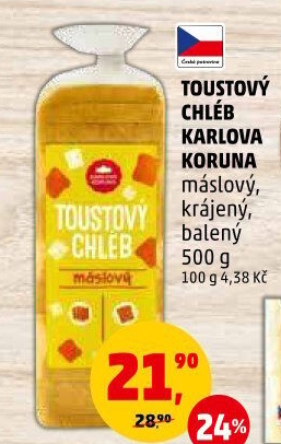 Toustový chléb Karlova Koruna