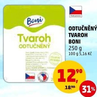 Tvaroh měkký odtučněný Boni