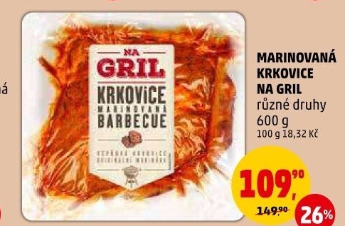 Vepřová krkovice marinovaná Na gril Penny