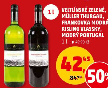 Víno Veltlínské zelené