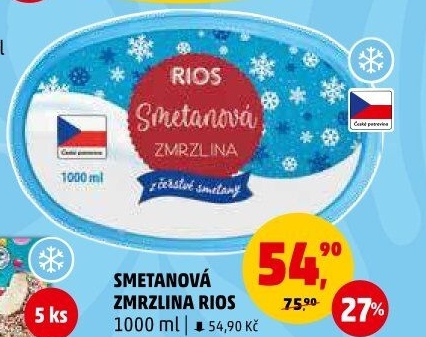 Zmrzlina ve vaničce Rios