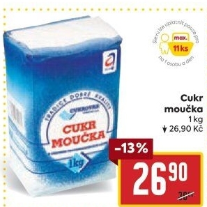 Cukr moučka Cukrovar Vrbátky