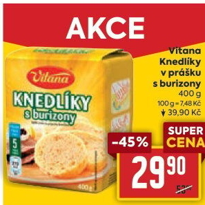 Knedlíky v prášku s burizony Vitana