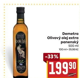 Olivový olej extra panenský Demetra Agrocreta