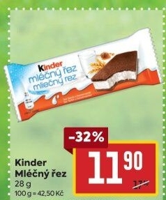 Řez mléčný Kinder