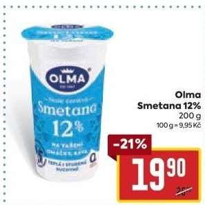 Smetana na vaření Olma 12%