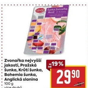 Šunka Zvonařka nejvyšší jakosti LE&amp