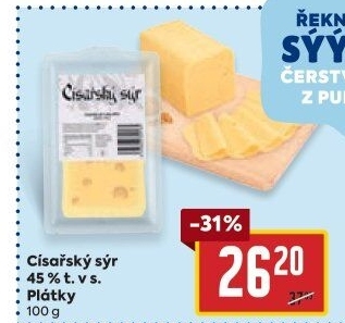 Sýr Císařský 45%